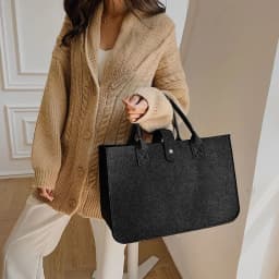 Portable Large Capacity Mummy Bag Women Felt Shoulder Bag Simple Solid Color Messenger Bag Handbag Travel Casual Crossbody Bags