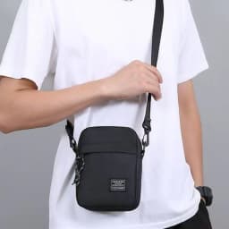 Men's Bag, Available in Single Shoulder or Cross-Body Design, Suitable for Daily Use During School. Made of Nylon Material.
