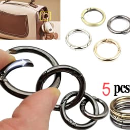 5Pcs 25/30/32/38MM Metal Spring Buckles Carabiner Hooks Handbag Clasp Stainless Steel Keyring Snap Gate O Ring Camping Clasp