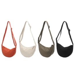 Large Capacity Nylon Women's Dumpling Bag Casual Solid Color Shoulder Bag for Travel And Commuting Simple Design