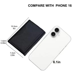 Unisex Magsafe Magnetic Card Wallet for Phone 16-15-14-13-12 Pro Max Mini - PU Leather Card Holder for Devices