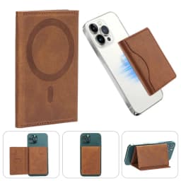 Unisex Magsafe Magnetic Card Wallet for Phone 16-15-14-13-12 Pro Max Mini - PU Leather Card Holder for Devices