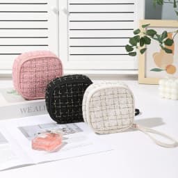 Simple Mini Makeup Storage Bag Ladies Portable Lipstick Key Coin Data Line Organizer Pouch Girl Sanitary Napkins Tote Bag