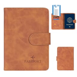 Simple Travel Passport Holder Cover Case Wallet RFID Blocking Business PU Leather Card Case Travel Accessories for Women Men
