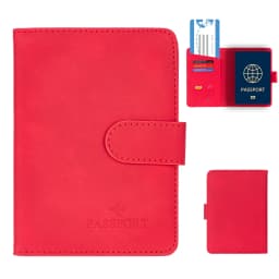 Simple Travel Passport Holder Cover Case Wallet RFID Blocking Business PU Leather Card Case Travel Accessories for Women Men