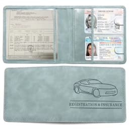 Car Registration Insurance Holder Driving License Cover Leather Auto Documents Drivers License Storage Bag Credit Card Holder