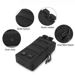 600D Oxford Outdoor Bag EDC Molle Tool Zipper Waist Accessories Durable Belt Comouflage Pouch Airsoft