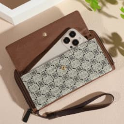 1pc Classic Men's Faux Leather Wallet, Double Layer with Snap Closure, Zippered Card Holder & Photo Compartment, Color blocking