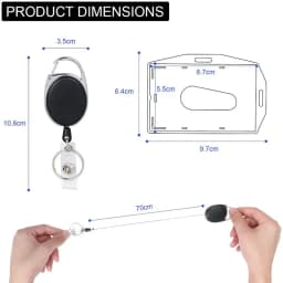 Zinc Alloy Retractable Keychain ID Credit Card Sleeve Horizontal and Vertical Dual-purpose Card Holder Work Permit Card Covers