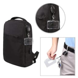 Zinc Alloy Retractable Keychain ID Credit Card Sleeve Horizontal and Vertical Dual-purpose Card Holder Work Permit Card Covers