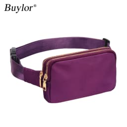 Outdoor Double Zipper Waist Bag Hiking Crossbody Travel Fanny Pack Adjustable Waterproof Small Bag