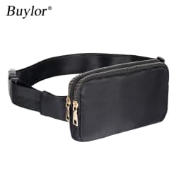 Outdoor Double Zipper Waist Bag Hiking Crossbody Travel Fanny Pack Adjustable Waterproof Small Bag