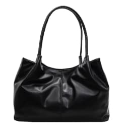 Fashion Women's Bag Large Capacity Tote Daily Commute Women's Shoulder Bag Black Soft PU Leather Handbag Shopping