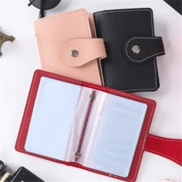1PC Women Men Leather 26 Slots ID Credit Card Holders RFID Blocking Wallet Case Pocket Bag