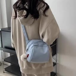 Casual Nylon Cloth Bag for Women, New Popular Shell-Style Lightweight Versatile Large-Capacity Crossbody Bag, Small Shoulder Bag