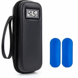 Insulin Cooler Travel Case °C/°F Waterproof Insulin Cooling Bag with Thermometer Display Medicine Organizer Bag for Diabetics