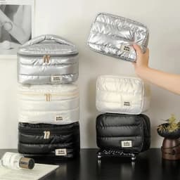 Large Capacity Travel Makeup Bag Fashion Portable Multifunctional Cosmetic Bag Waterproof Toiletry Storage Organizer Bag