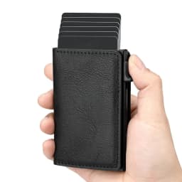 RFID Blocking Metal Aluminum ID Card Holder Fashion Business Pop-Up Purse Men's Women's Multi-Function Designer Bank Card Wallet