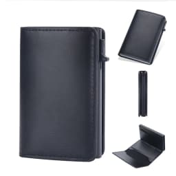 RFID Blocking Metal Aluminum ID Card Holder Fashion Business Pop-Up Purse Men's Women's Multi-Function Designer Bank Card Wallet