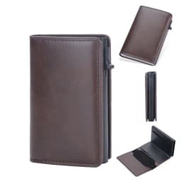 RFID Blocking Metal Aluminum ID Card Holder Fashion Business Pop-Up Purse Men's Women's Multi-Function Designer Bank Card Wallet