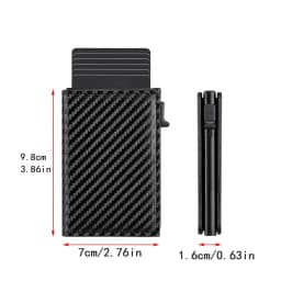 RFID Blocking Metal Aluminum ID Card Holder Fashion Business Pop-Up Purse Men's Women's Multi-Function Designer Bank Card Wallet
