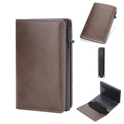RFID Blocking Metal Aluminum ID Card Holder Fashion Business Pop-Up Purse Men's Women's Multi-Function Designer Bank Card Wallet