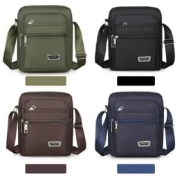 Men Crossbody Bags Male Nylon Shoulder Bags Boy Messenger Bags Man Handbags for Travel Casual Large Satchel Grey