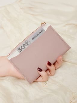 Minimalist Ultra-Thin Coin Wallet Fashionable and Portable PU Leather Wallet Multifunctional Credit Card Clip Zipper Card Holder