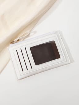 Minimalist Ultra-Thin Coin Wallet Fashionable and Portable PU Leather Wallet Multifunctional Credit Card Clip Zipper Card Holder