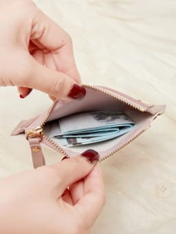 Minimalist Ultra-Thin Coin Wallet Fashionable and Portable PU Leather Wallet Multifunctional Credit Card Clip Zipper Card Holder