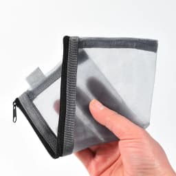 Cosmetic Bag Travel Wash Storage Bag Mesh Pen Bag Portable Zipper Receipt Storage Bag Makeup Pouch