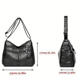 Stylish Multi-color Quilted Crossbody Bag, Women's Soft Leather Shoulder Purse with Adjustable Strap, Ideal for Everyday