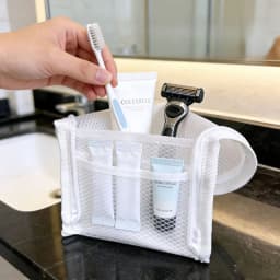 Standing Mesh Toiletry Bag Breathable Quick Dry Toothbrush Case Anti Mold Cosmetic Organizer For Travel College Dorm Gym Shower