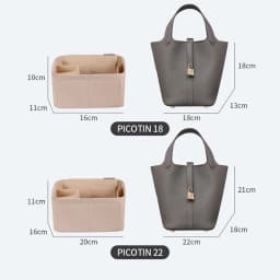 Lightweight Felt Bag Organizer Insert For Picotin 18 22