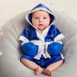 Newborn Photography Outfit Baby Boxing Robe Set Gloves Shorts Props Champion Costume