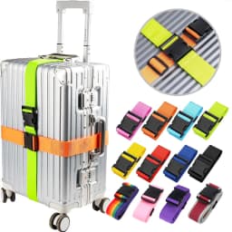 Straight Shaped Luggage Straps for Suitcase Polyester Luggage Belt with Adjustable Release Buckle Travel Accessory