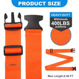 Straight Shaped Luggage Straps for Suitcase Polyester Luggage Belt with Adjustable Release Buckle Travel Accessory