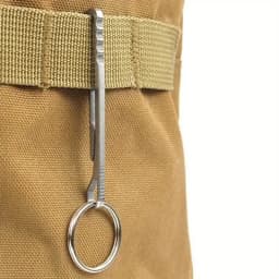 Stainless Steel EDC Tool Wallet - Multi-functional Keychain Carabiner Money Clip, Essential Outdoor Camping Accessories