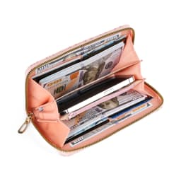 Women's Wallet Single Zipper Floral Letter Print Fashionable Coin Purse Compact Money Holder