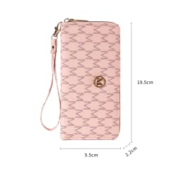 Women's Wallet Single Zipper Floral Letter Print Fashionable Coin Purse Compact Money Holder