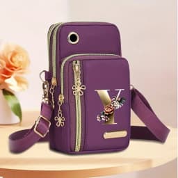 Floral Alphabet Z Printed Fashionable Casual Single-Shoulder Crossbody Bag, New Design Nylon Single-Shoulder Bag for Women