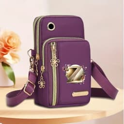Floral Alphabet Z Printed Fashionable Casual Single-Shoulder Crossbody Bag, New Design Nylon Single-Shoulder Bag for Women