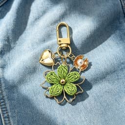 Colorful Woven Dragonfly Keychain Pendant Bohemian Style Pendant Hand-Woven Keychain Accessory Beach Bag Charm