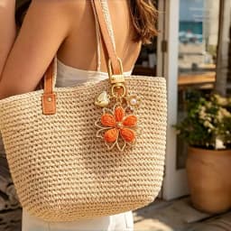 Colorful Woven Dragonfly Keychain Pendant Bohemian Style Pendant Hand-Woven Keychain Accessory Beach Bag Charm