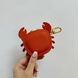 Crab Coin Purse Bag Charm Pendant,Mini Wallet Zipper Pouch for Earphone Storage,Backpack Handbag Hanging Decoration Accessories