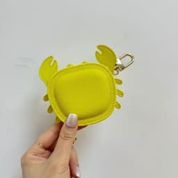 Crab Coin Purse Bag Charm Pendant,Mini Wallet Zipper Pouch for Earphone Storage,Backpack Handbag Hanging Decoration Accessories