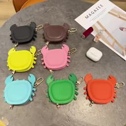 Crab Coin Purse Bag Charm Pendant,Mini Wallet Zipper Pouch for Earphone Storage,Backpack Handbag Hanging Decoration Accessories