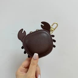 Crab Coin Purse Bag Charm Pendant,Mini Wallet Zipper Pouch for Earphone Storage,Backpack Handbag Hanging Decoration Accessories