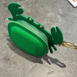 Crab Coin Purse Bag Charm Pendant,Mini Wallet Zipper Pouch for Earphone Storage,Backpack Handbag Hanging Decoration Accessories