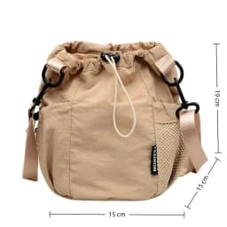 Portable Single Shoulder Shoulder Bag Nylon Solid Color Small Bag Lightweight Crossbody Bag Outdoor